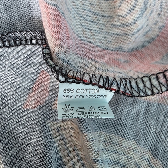 Gray Long Sleeve Sheath Dress with Crew Neck - Picture 6 of 8